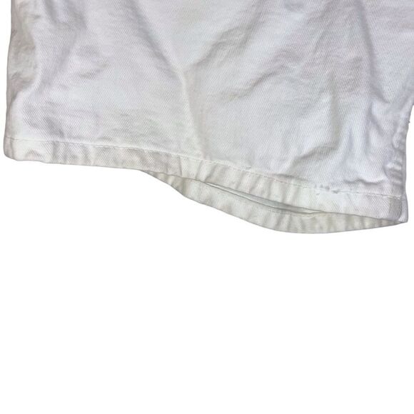 Levis Womens Cut Off White Denim Size 12 High Waist Jean Shorts Beach Summer - Picture 2 of 8